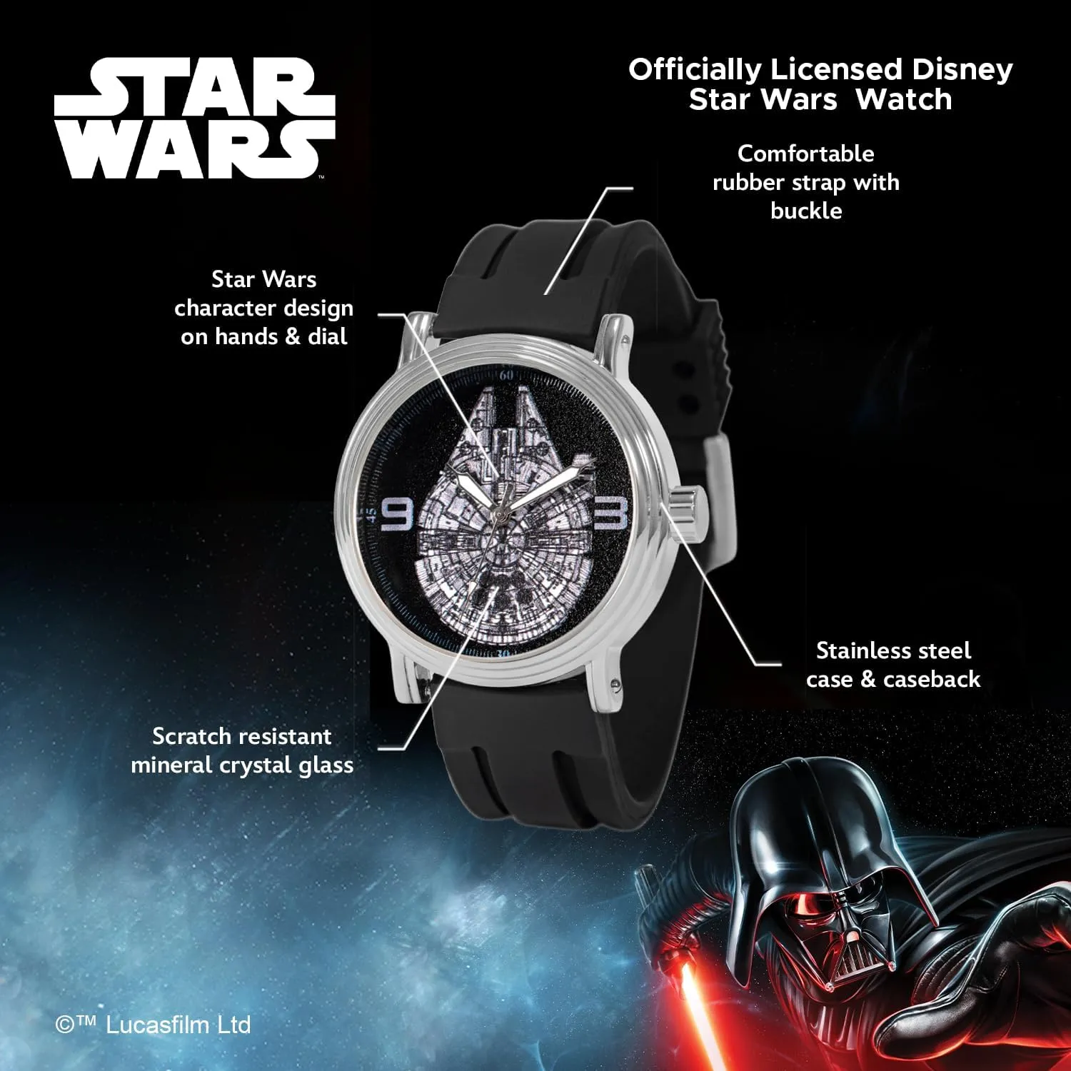 Star Wars Adult Vintage Analog Quartz Watch