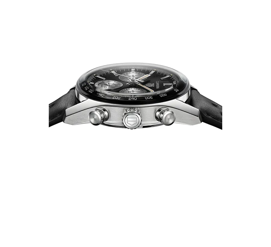 TAG Heuer Carrera Chronograph Watch with Black Dial