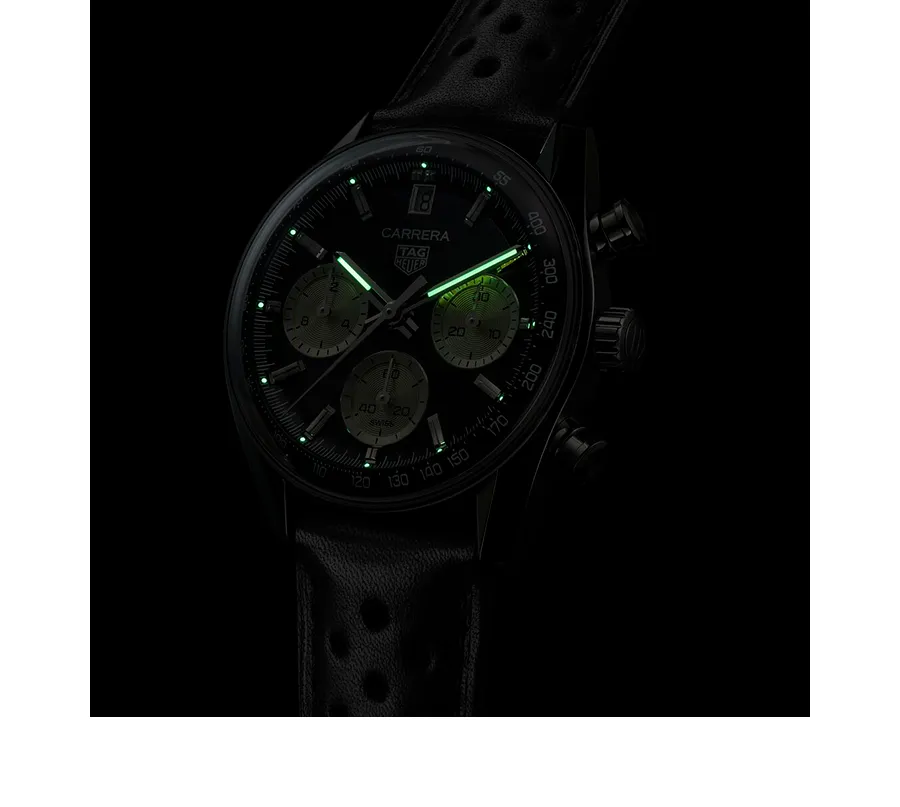 TAG Heuer Carrera Chronograph Watch with Black Dial