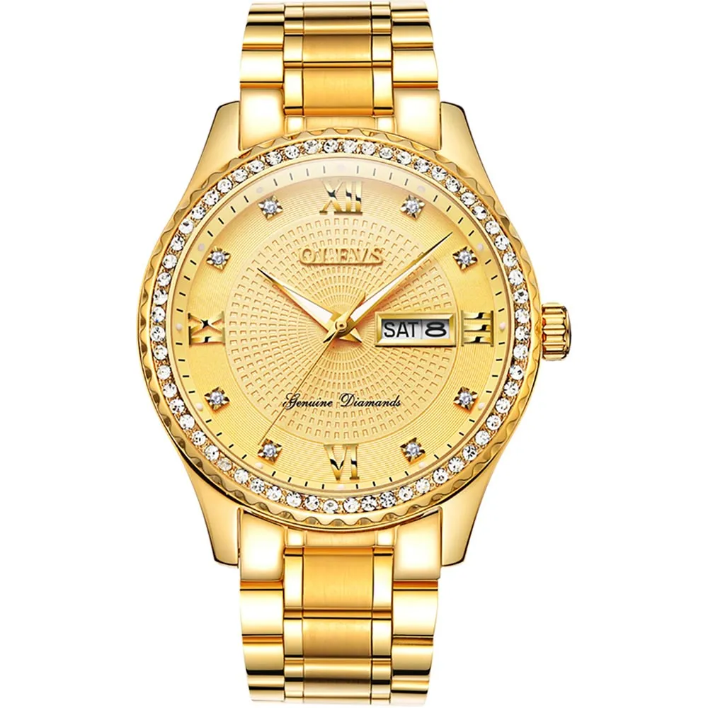 Timeless Luxury Men's Golden Quartz Watch