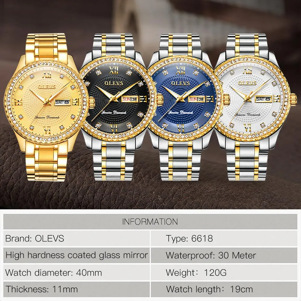 Timeless Luxury Men's Golden Quartz Watch