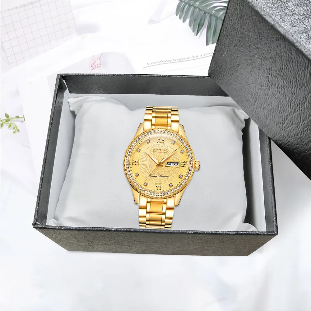 Timeless Luxury Men's Golden Quartz Watch