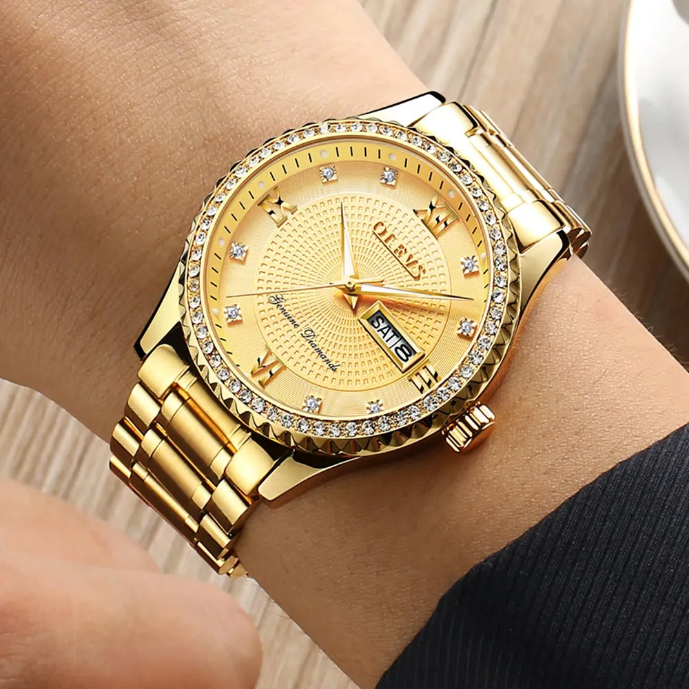 Timeless Luxury Men's Golden Quartz Watch
