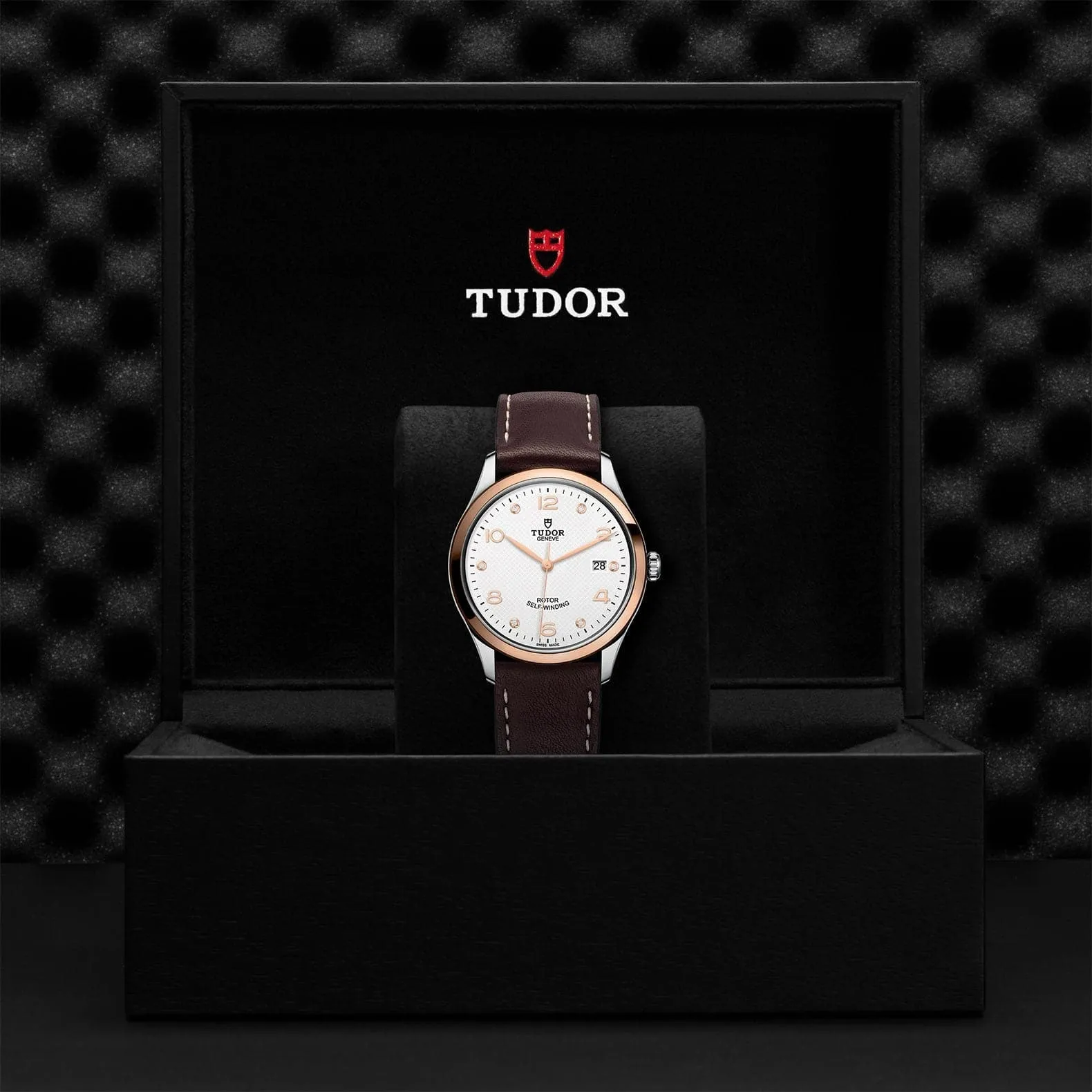TUDOR 1926 39mm Steel/Gold White Diamond Dial Watch - M91551-0012