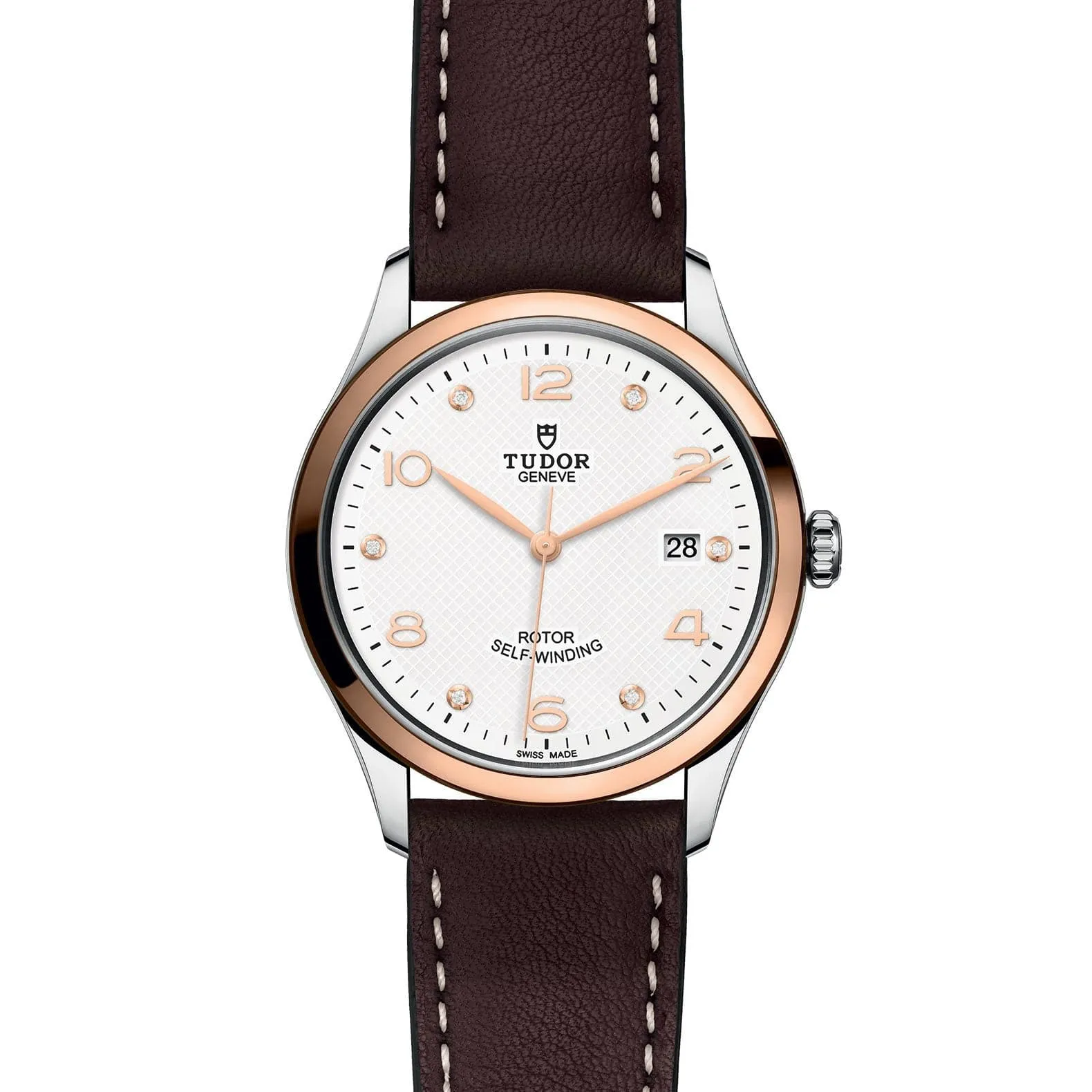 TUDOR 1926 39mm Steel/Gold White Diamond Dial Watch - M91551-0012