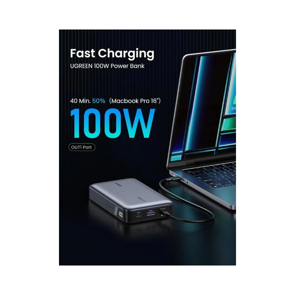 UGREEN 100W Power Bank 20000mAh 3-Port for Laptops
