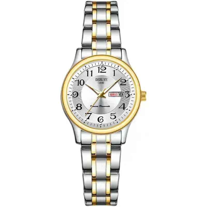Ultra-thin Steel Strap Double Calendar Luminous Watrproof Watch