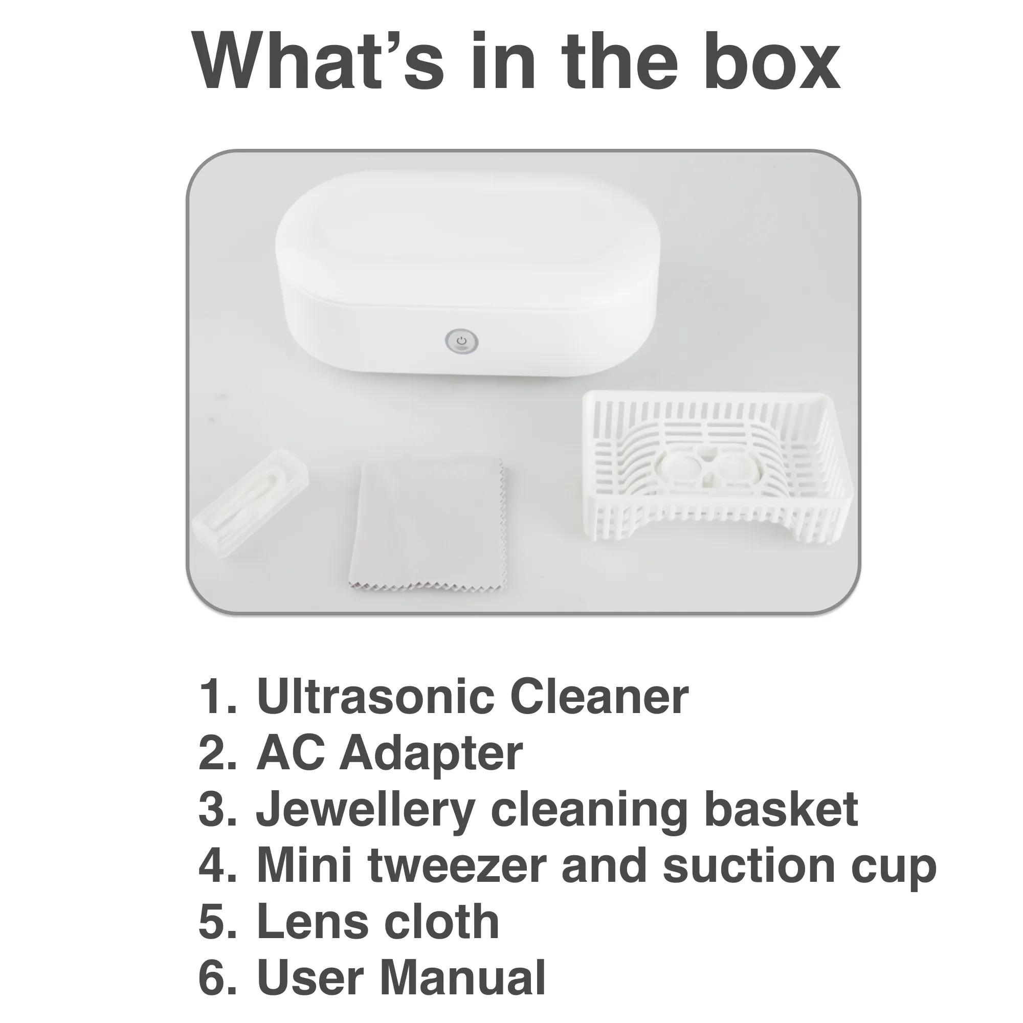 Ultrasonic Glasses & Jewellery Cleaner 45kHz