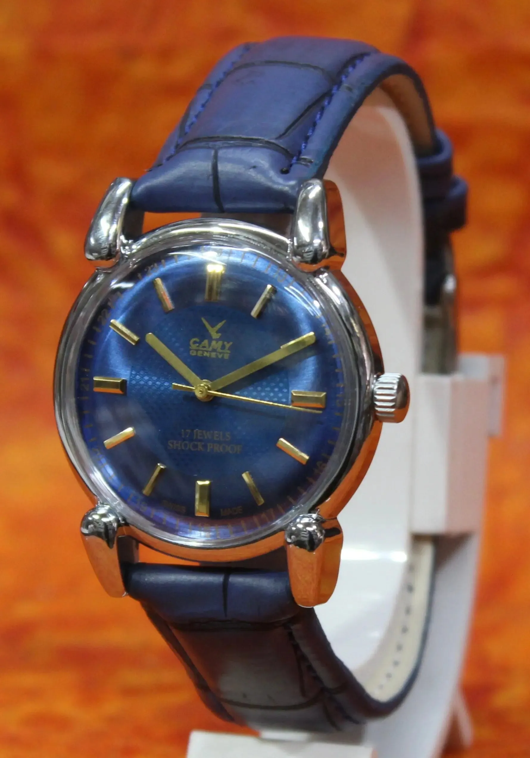 Used Mechanical Watch Camy Geneva 17 Jewels FHF ST96 Hand Wind