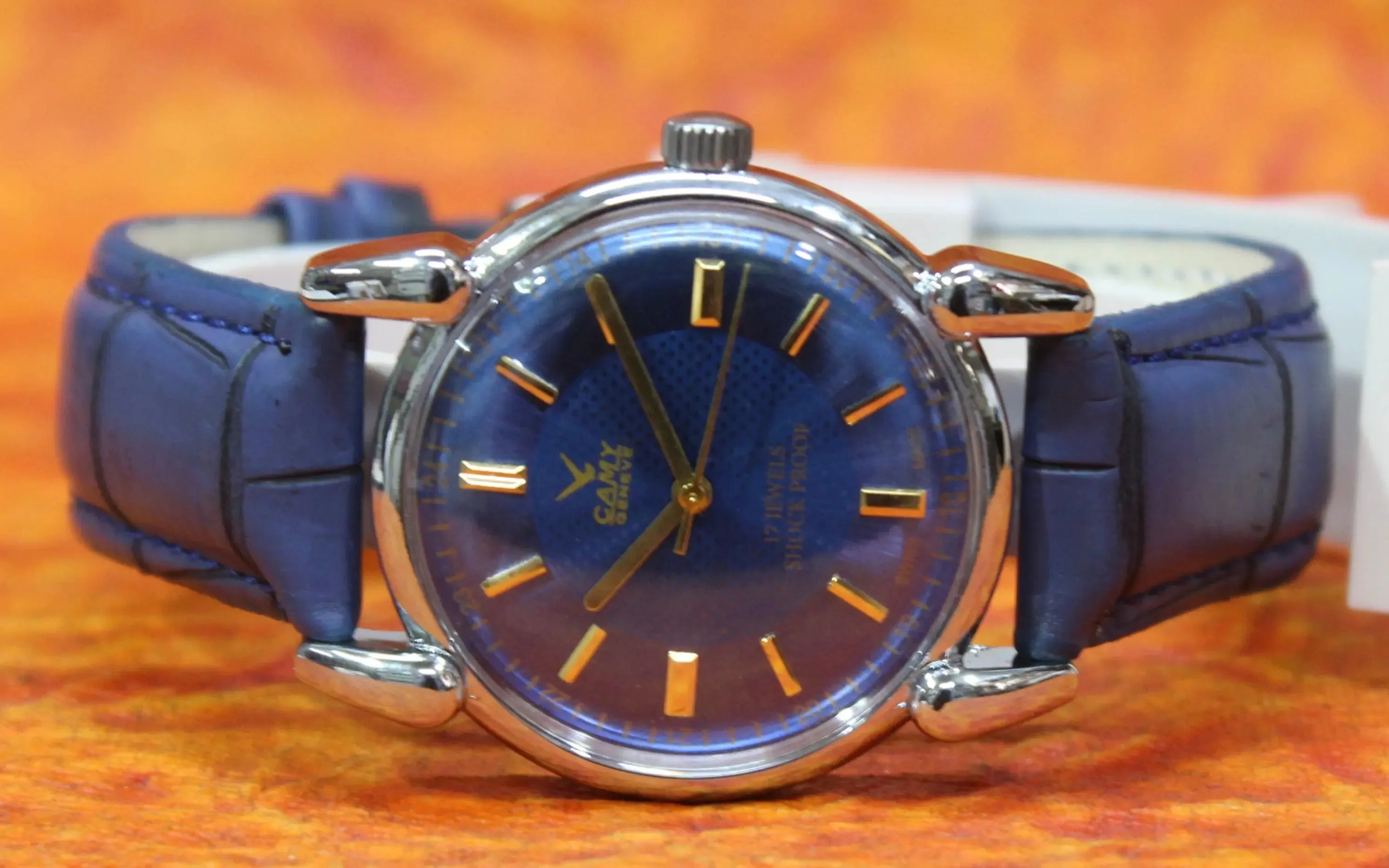 Used Mechanical Watch Camy Geneva 17 Jewels FHF ST96 Hand Wind