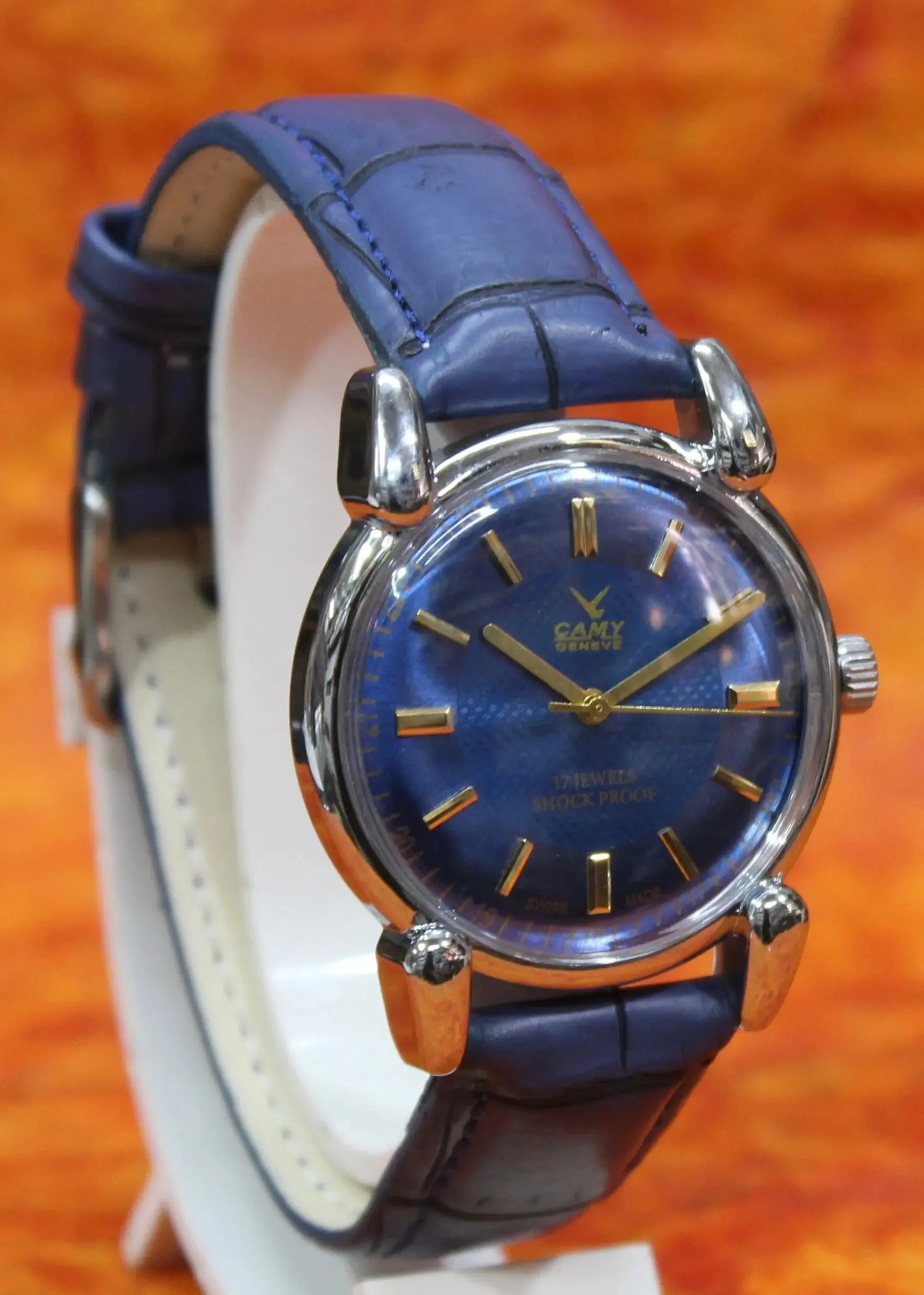 Used Mechanical Watch Camy Geneva 17 Jewels FHF ST96 Hand Wind