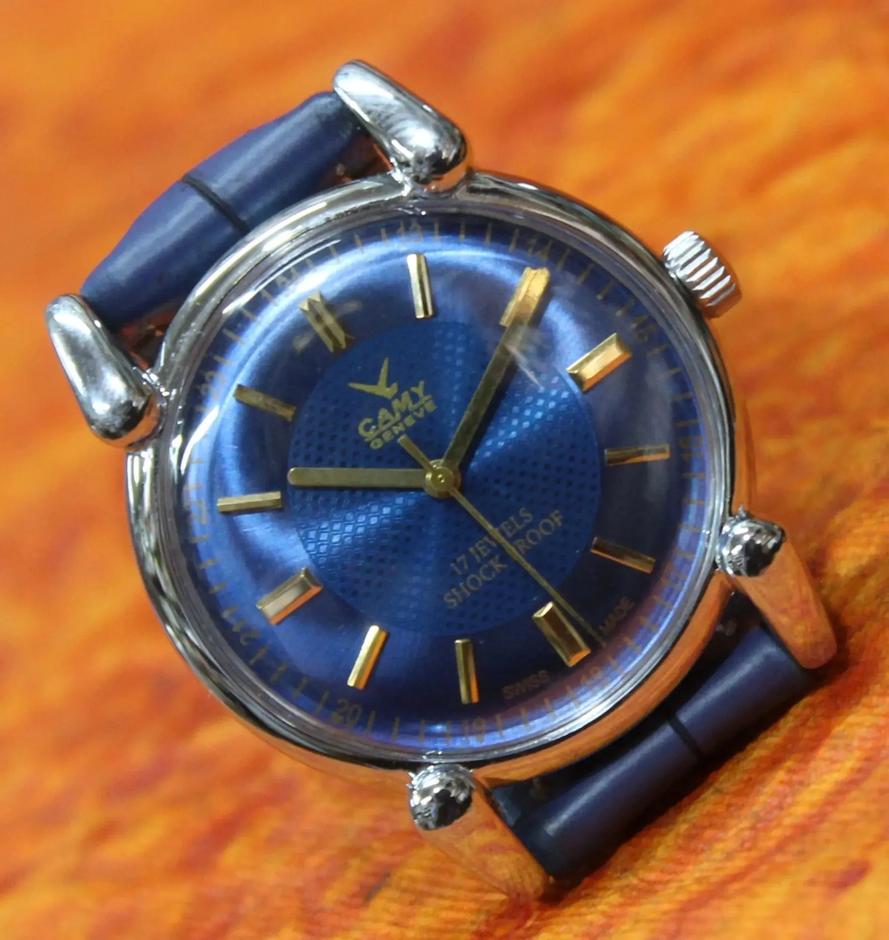 Used Mechanical Watch Camy Geneva 17 Jewels FHF ST96 Hand Wind