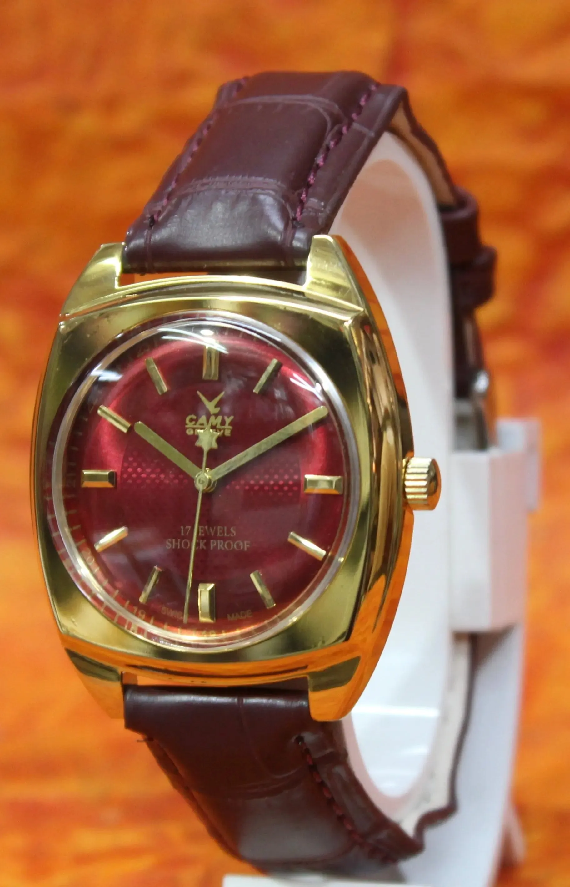 Vintage Mechanical Watch Camy Geneva 17 Jewels Mechanical FHF ST96 Hand Wind Swiss Made Movement