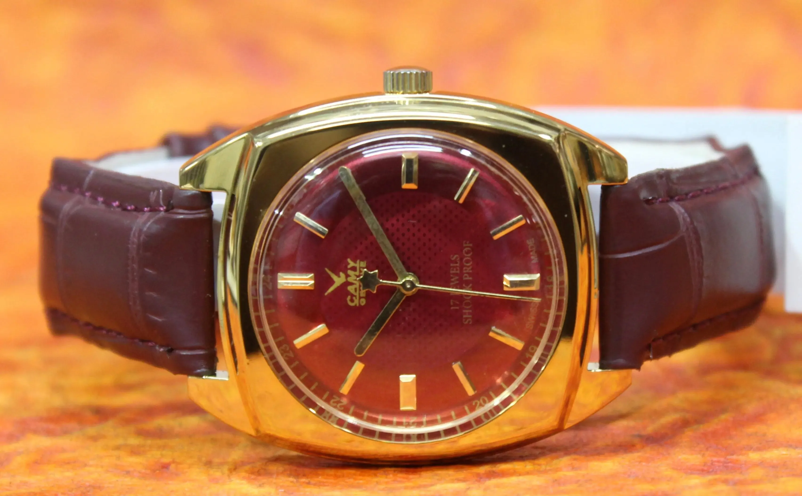Vintage Mechanical Watch Camy Geneva 17 Jewels Mechanical FHF ST96 Hand Wind Swiss Made Movement