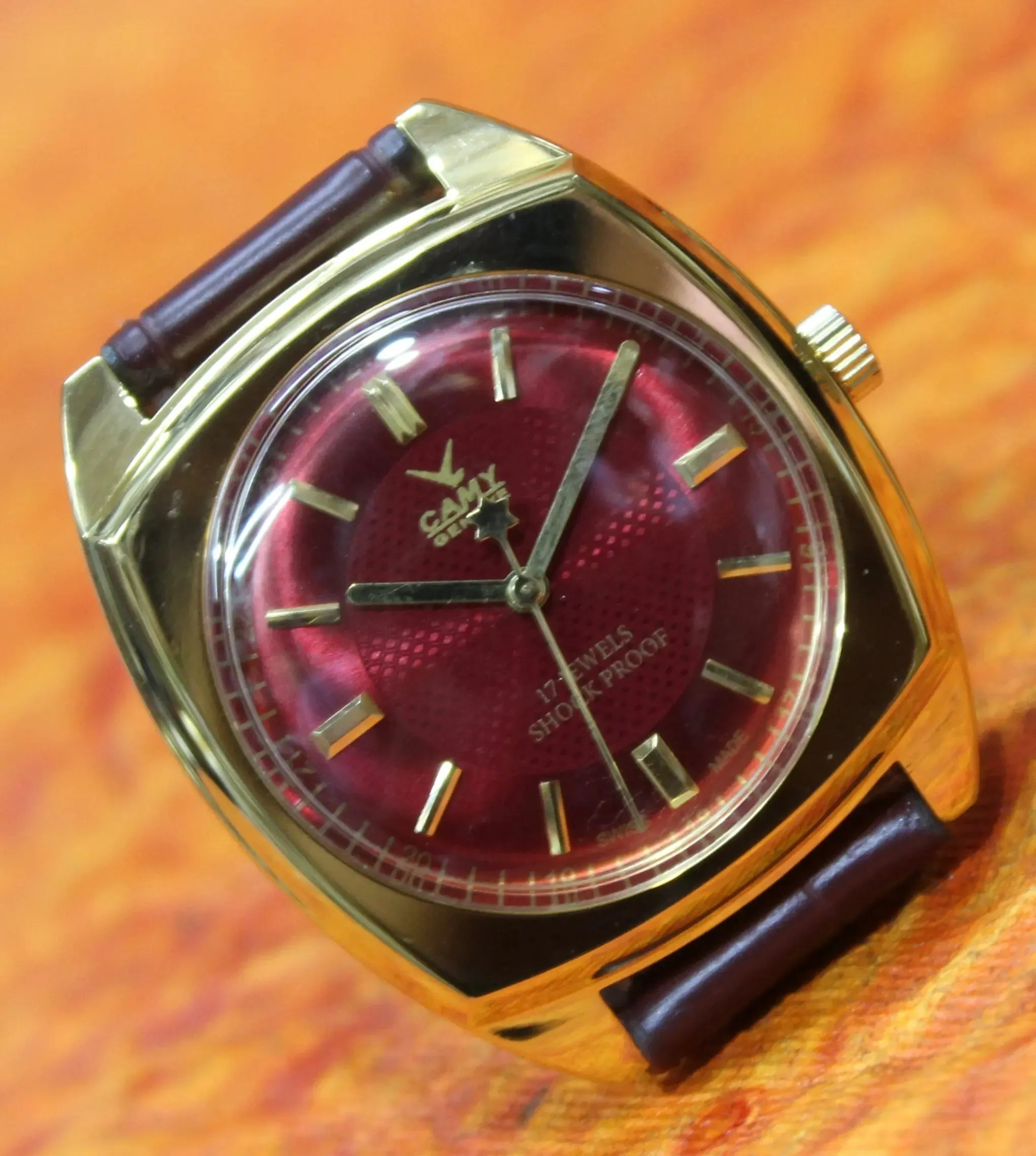 Vintage Mechanical Watch Camy Geneva 17 Jewels Mechanical FHF ST96 Hand Wind Swiss Made Movement