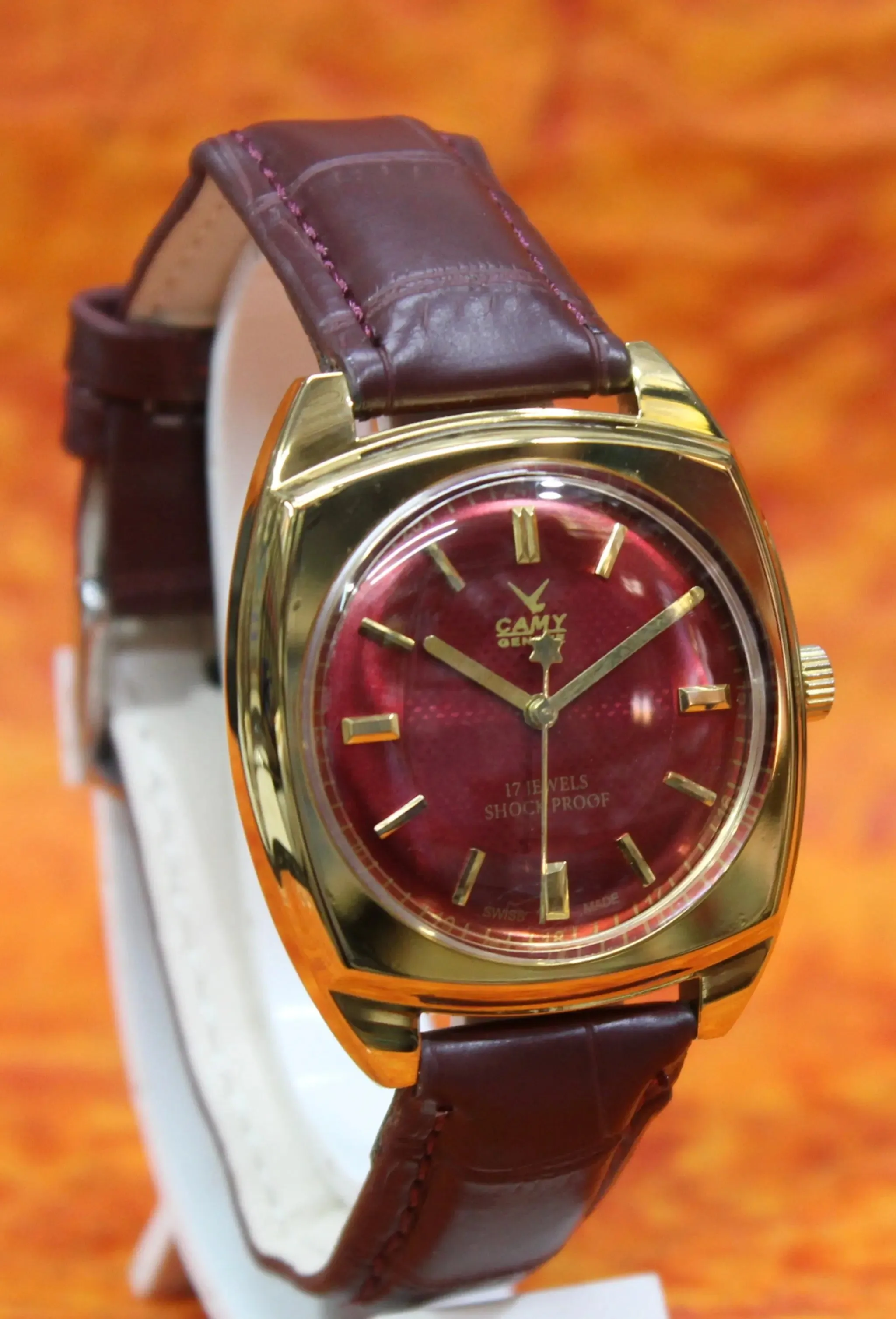 Vintage Mechanical Watch Camy Geneva 17 Jewels Mechanical FHF ST96 Hand Wind Swiss Made Movement