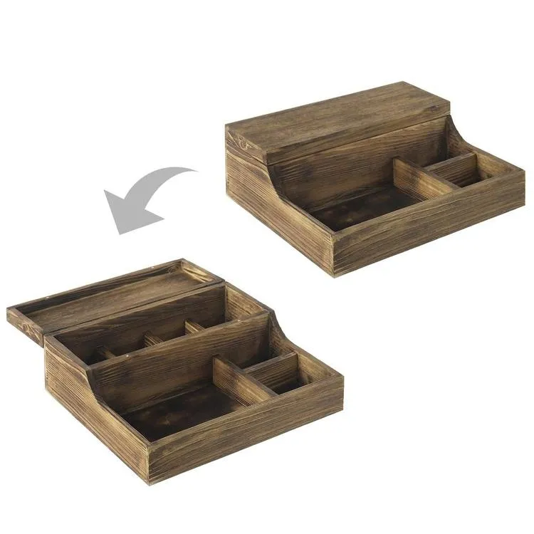 Vintage Style Wood Valet Box