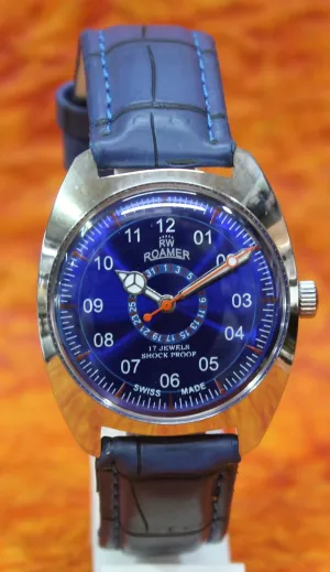Vintage Wristwatch Roamer 17 Jewels FHF ST96 Hand Winding Mechanical Swiss Made Movement