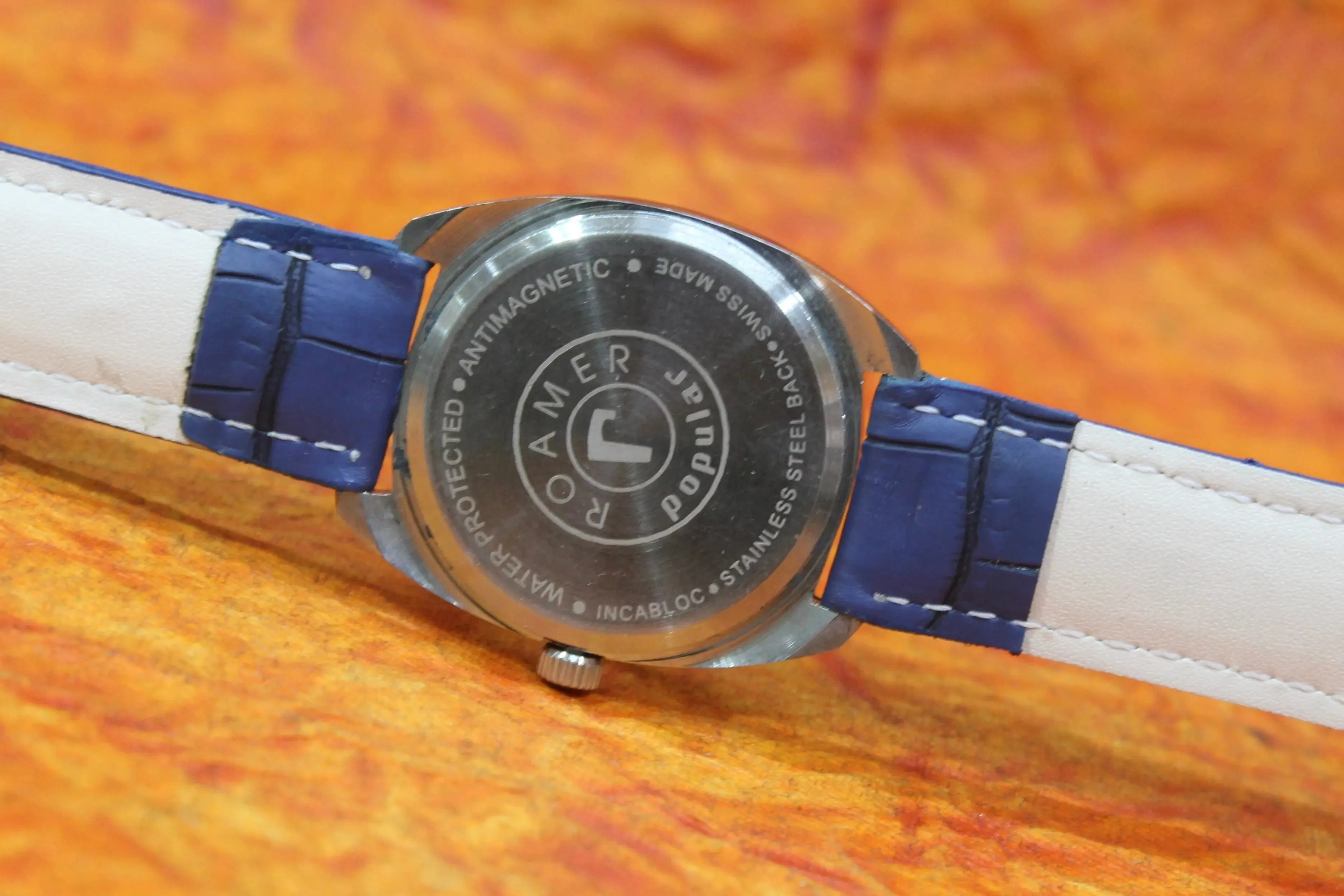 Vintage Wristwatch Roamer 17 Jewels FHF ST96 Hand Winding Mechanical Swiss Made Movement