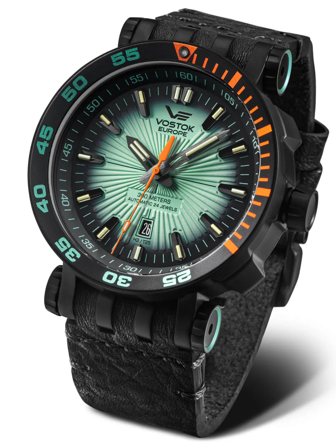 Vostok-Europe ENERGIA 2 Men's Black PVD Diver Watch NH35-575C649