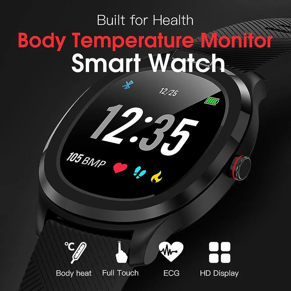 Watches thermometer smart watch waterproof heart rate ecg monitor full smart watches sv silver metal