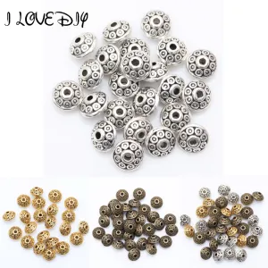 Wholesale Price 100pcs Tibetan Silver Beads Antique Metal Gold Cone pattern Spacer Beads  6mm for Jewelry Making(yiwu)