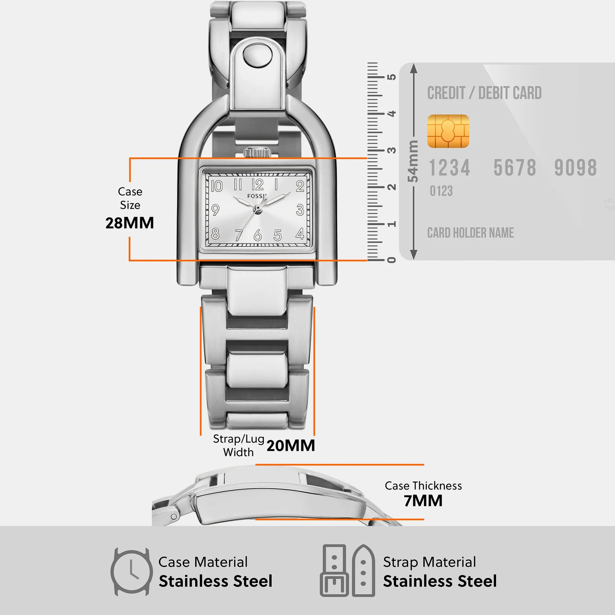 Women Silver Analog Stainless Steel Watch ES5326