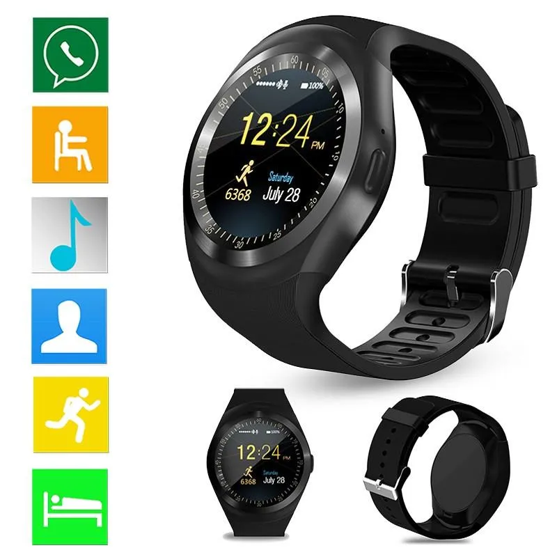 Y1s Round Bluetooth Sim Smart Watch