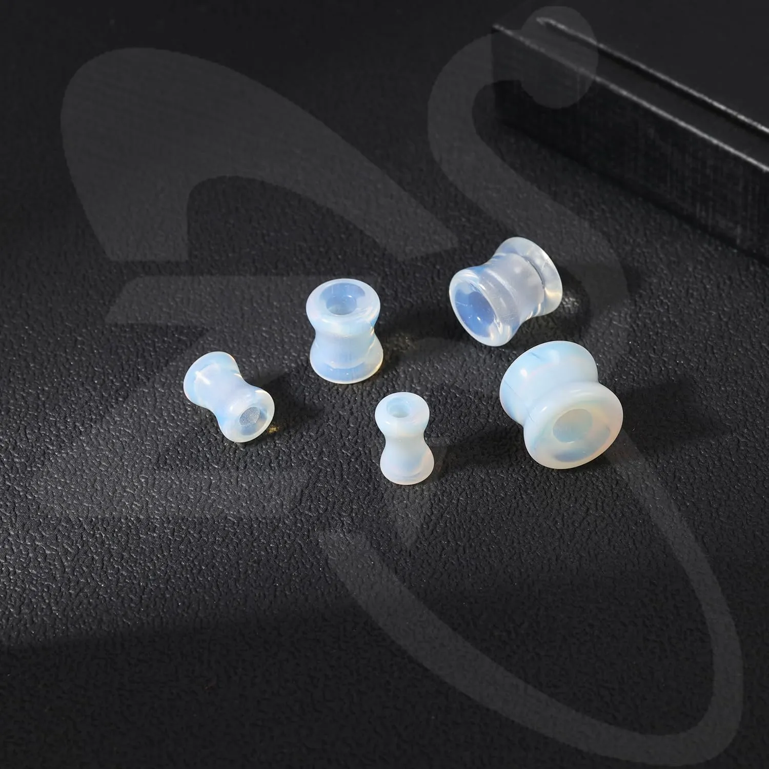 ZS 1 Pair Double Flared Nature Stone Ear Tunnel Plugs Gauges for Ear, 4G 2G 0G 00G 1/2" Gauge Earrings Piercing Jewelry for Men Women